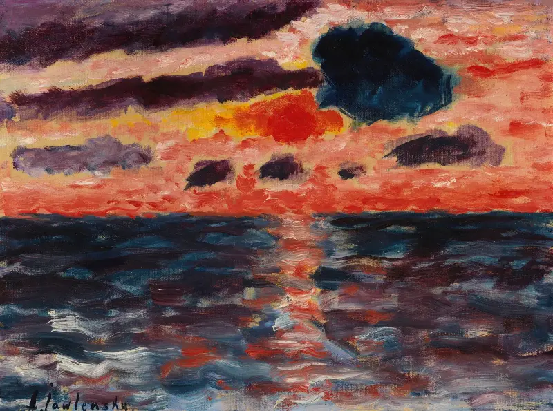 Solnedgång, Borkum av Alexej von Jawlensky