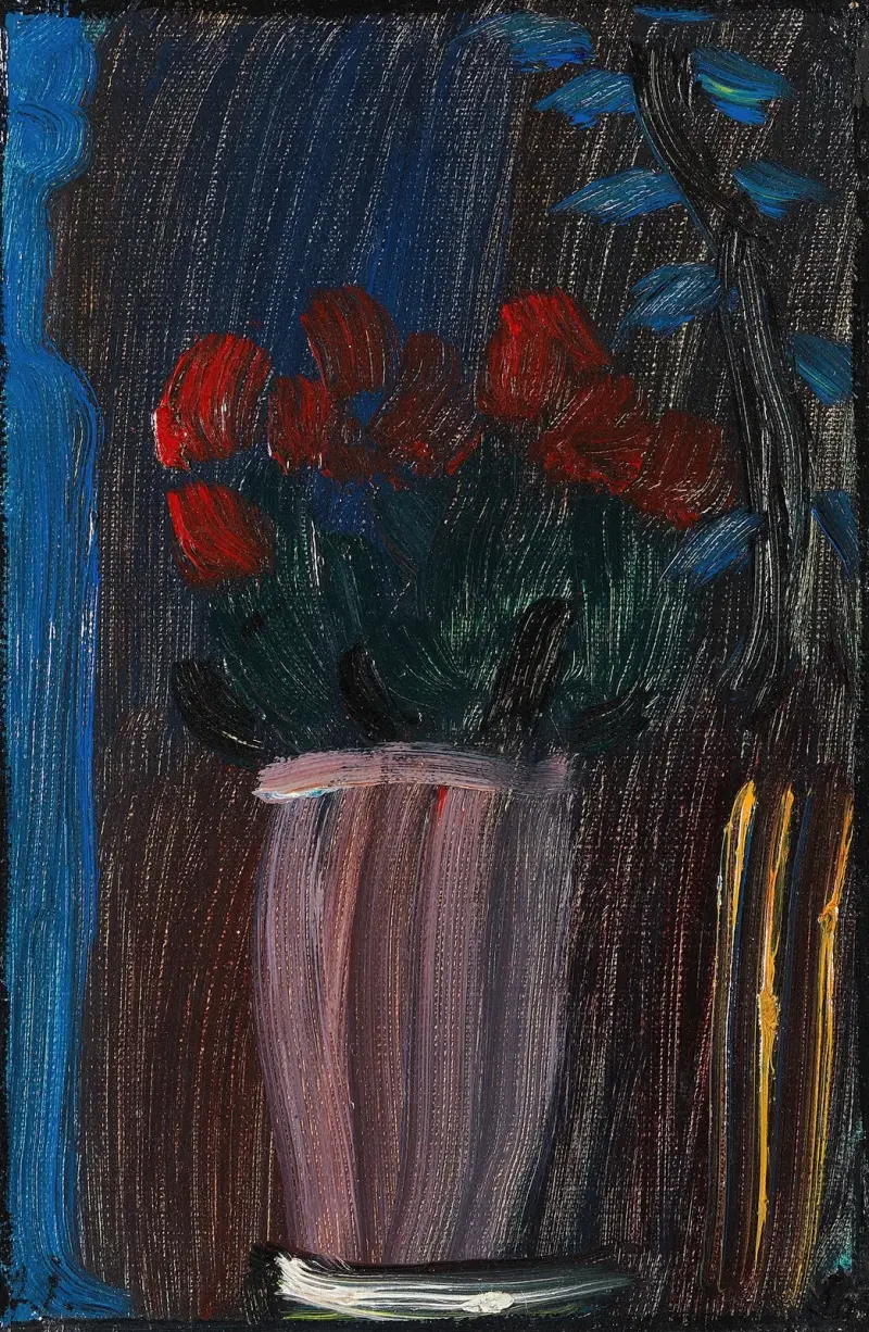 Stilleben; alpenveilchen erblühen av Alexej von Jawlensky