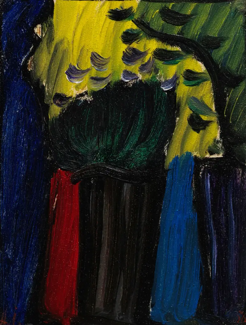 Stilleben; blommor i motljus av Alexej von Jawlensky