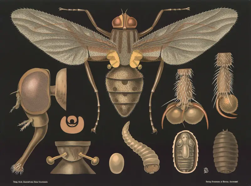 Husfluga (Musca domestica), Gottlieb von Koch