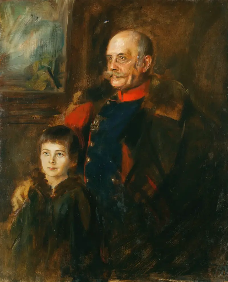 General von Hartmann und Sohn Hermann av Franz von Lenbach