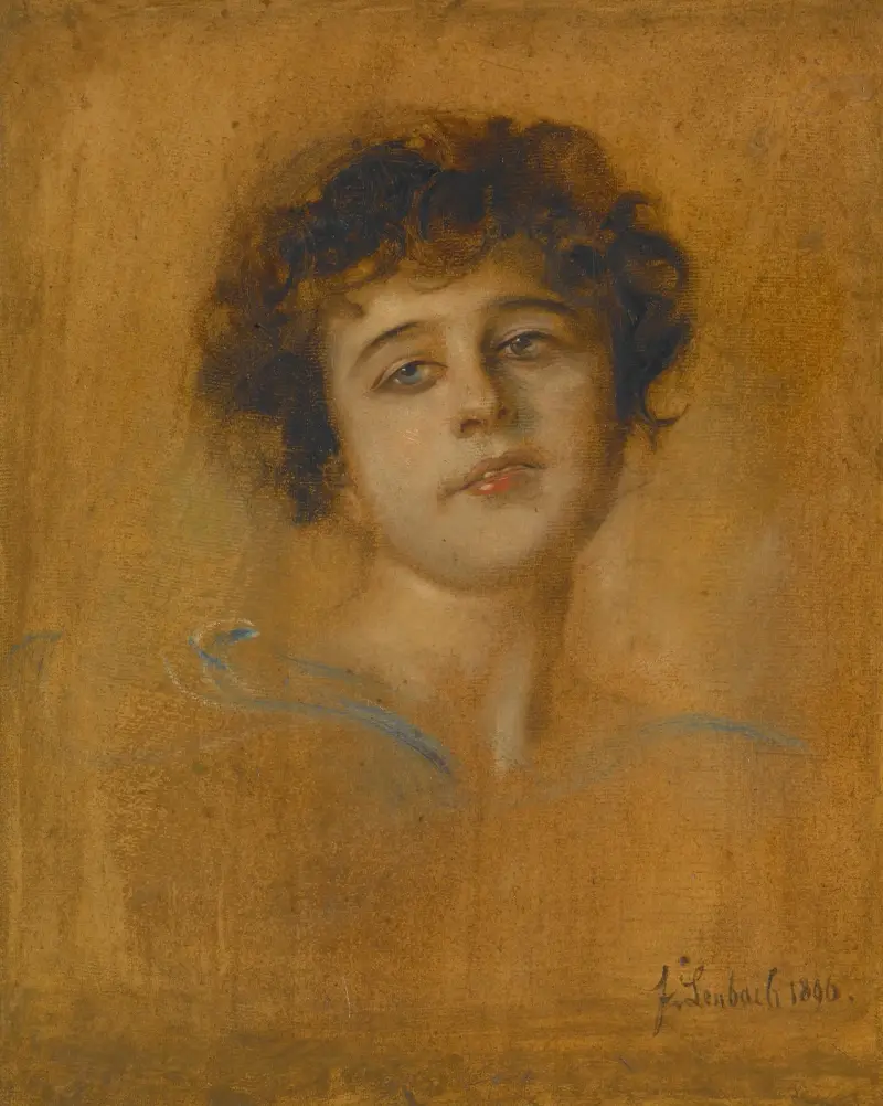 Porträtt av en ung kvinna, 1876 av Franz von Lenbach