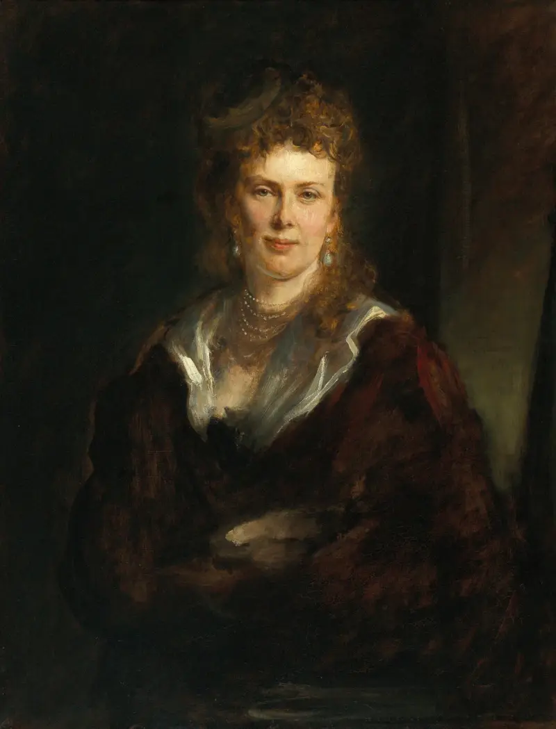 Porträtt av grevinnan Elisabeth Sayn-Wittgenstein-Sayn av Franz von Lenbach
