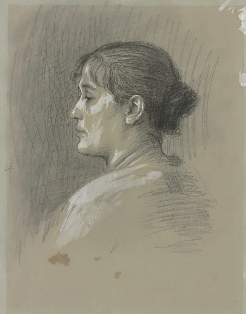 Porträtt av Klara Bruckmann av Hans Von Marées