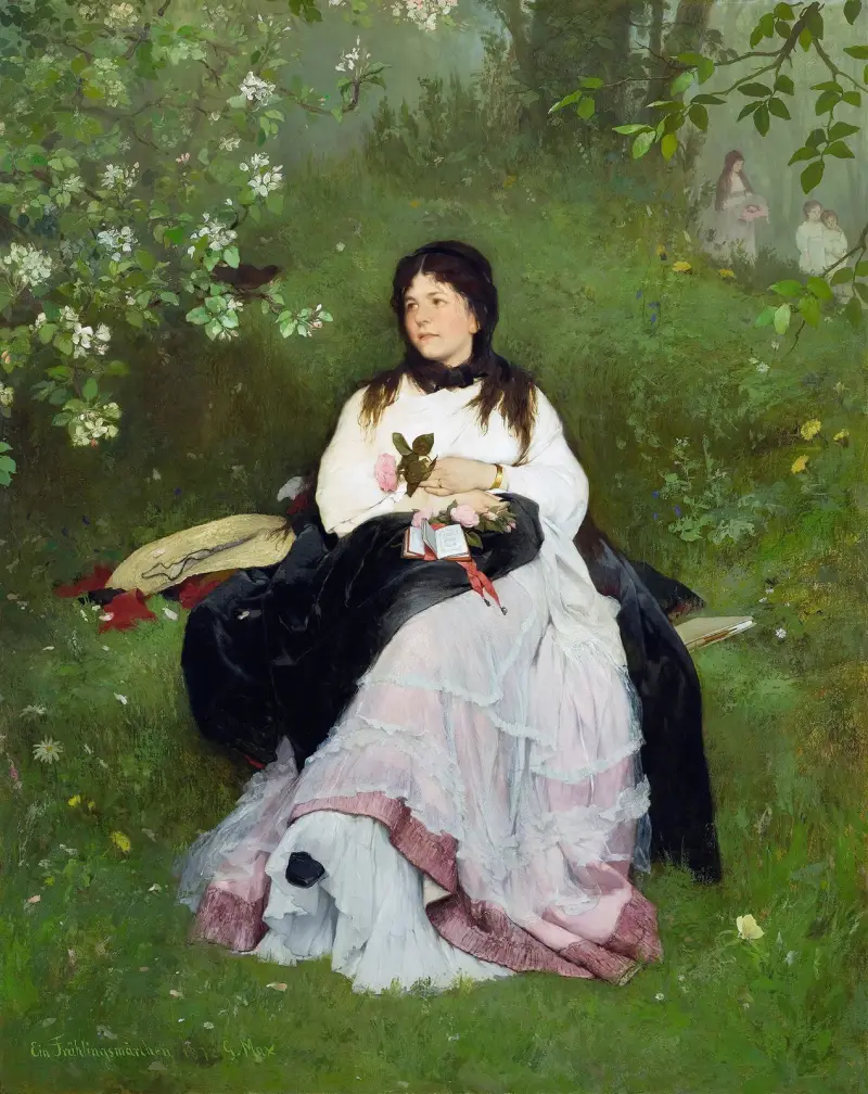 A spring fairy tale av Gabriel von Max