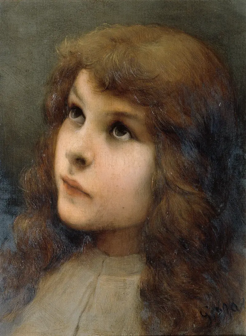 Studienkopf av Gabriel von Max