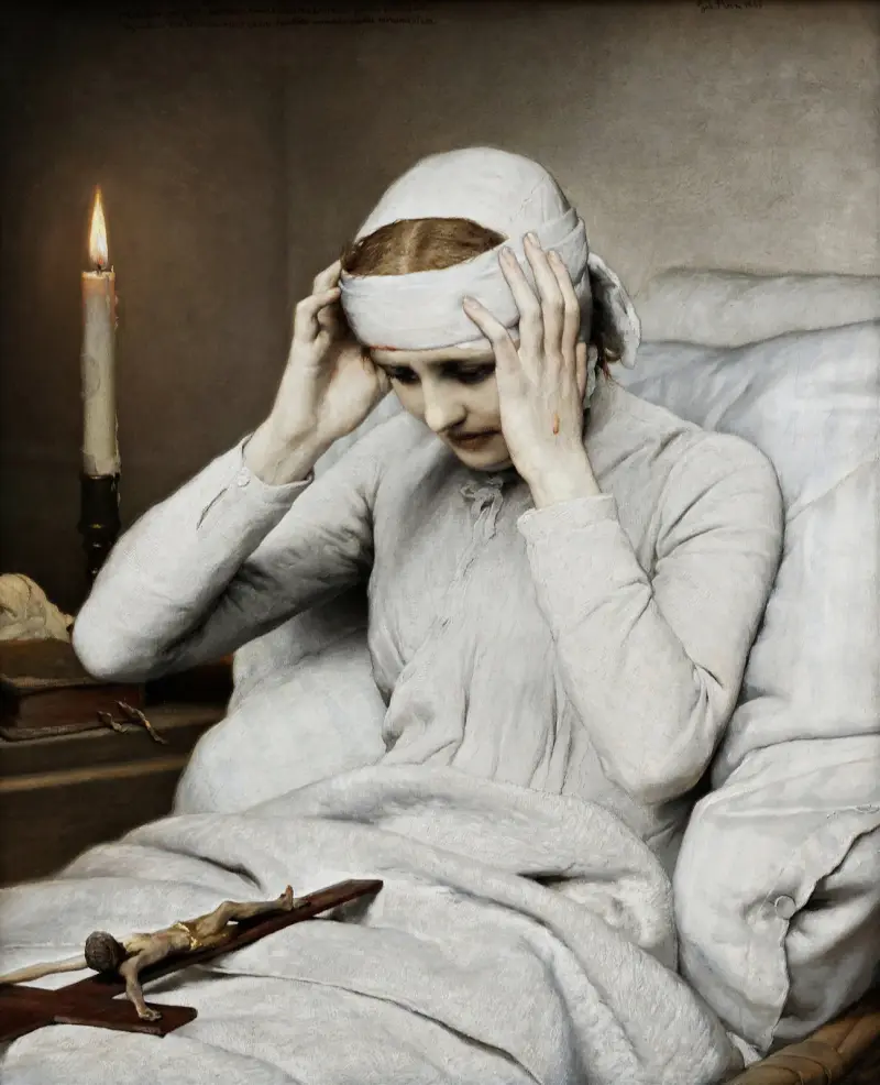 The Ecstatic Virgin Anna Katharina Emmerich av Gabriel von Max