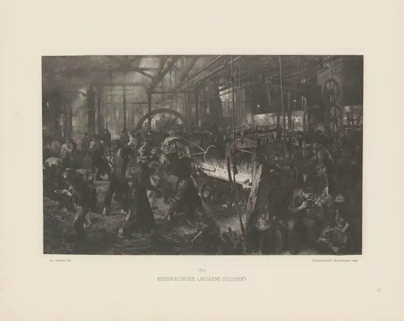 Železárny v Elsenu (Modern Cyklopén), Adolph von Menzel