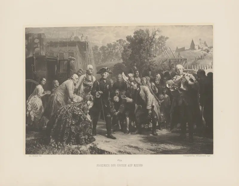 Friedrich der Große auf Reisen von Adolph von Menzel