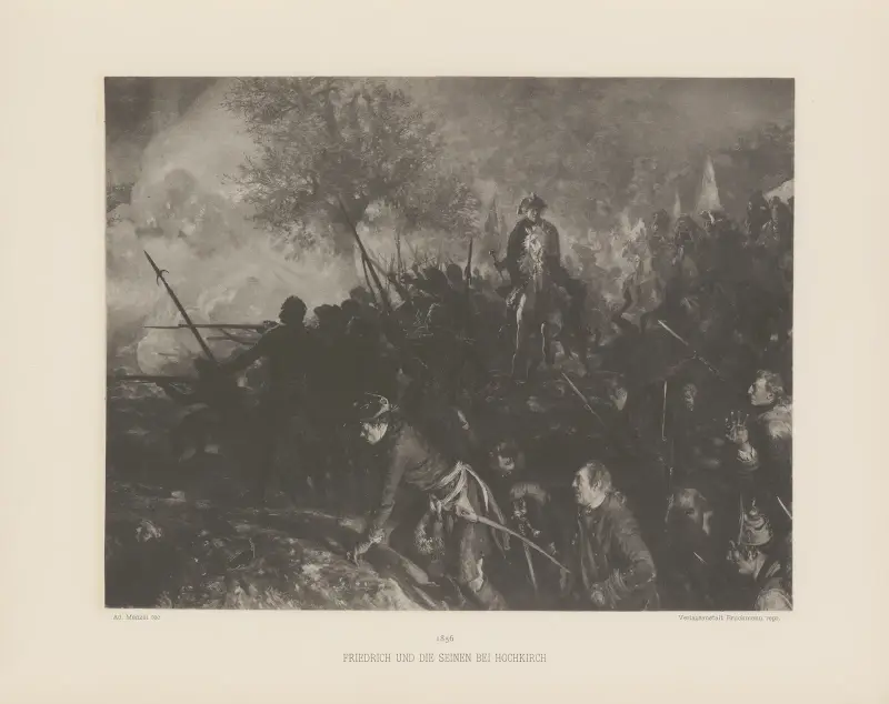 Fredrik och hans män vid Hochkirch av Adolph von Menzel