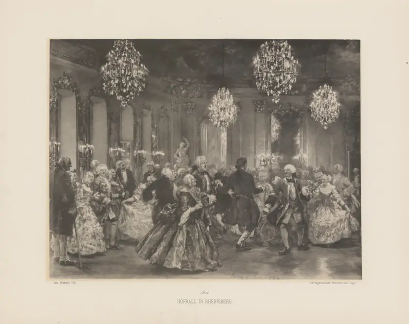 Hovbal i Rheinsberg av Adolph von Menzel
