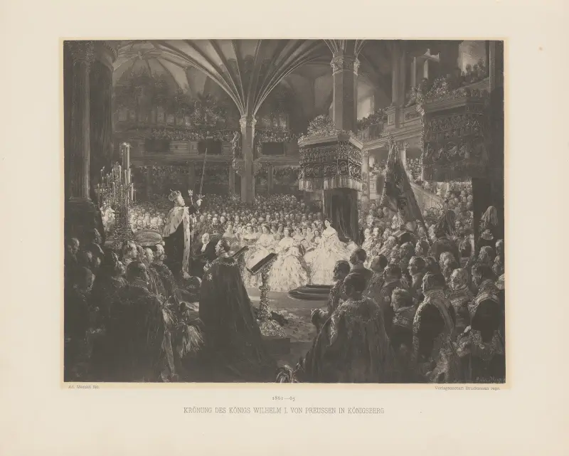 Kröningen av kung Wilhelm I av Preussen i Königsberg 1861 av Adolph von Menzel