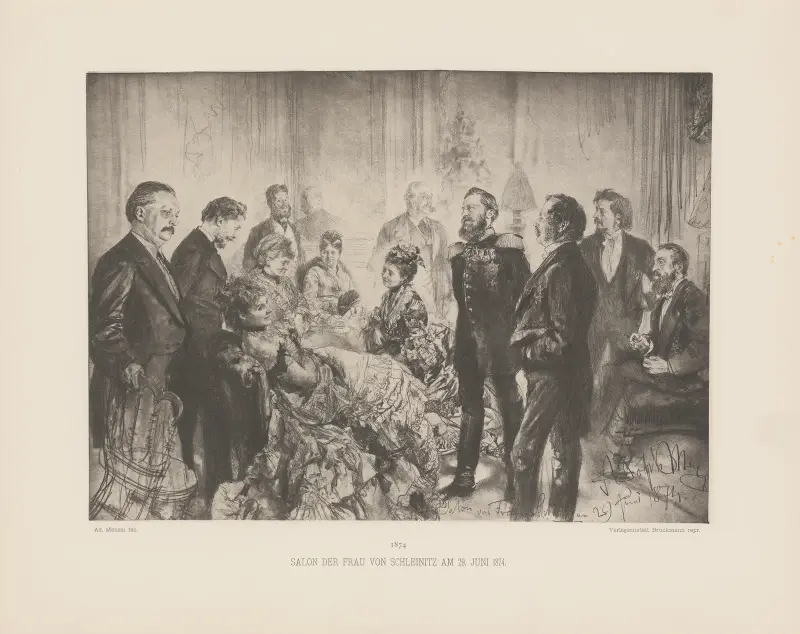 Salong hos fru von Schleinitz den 29 juni 1874 av Adolph von Menzel