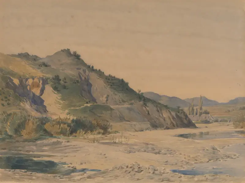 Hügelige Landschaft von Friedrich Carl von Scheidlin
