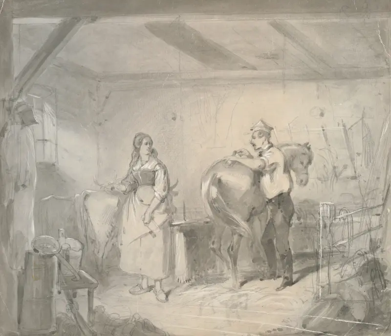 Im Stall I. von Friedrich Carl von Scheidlin