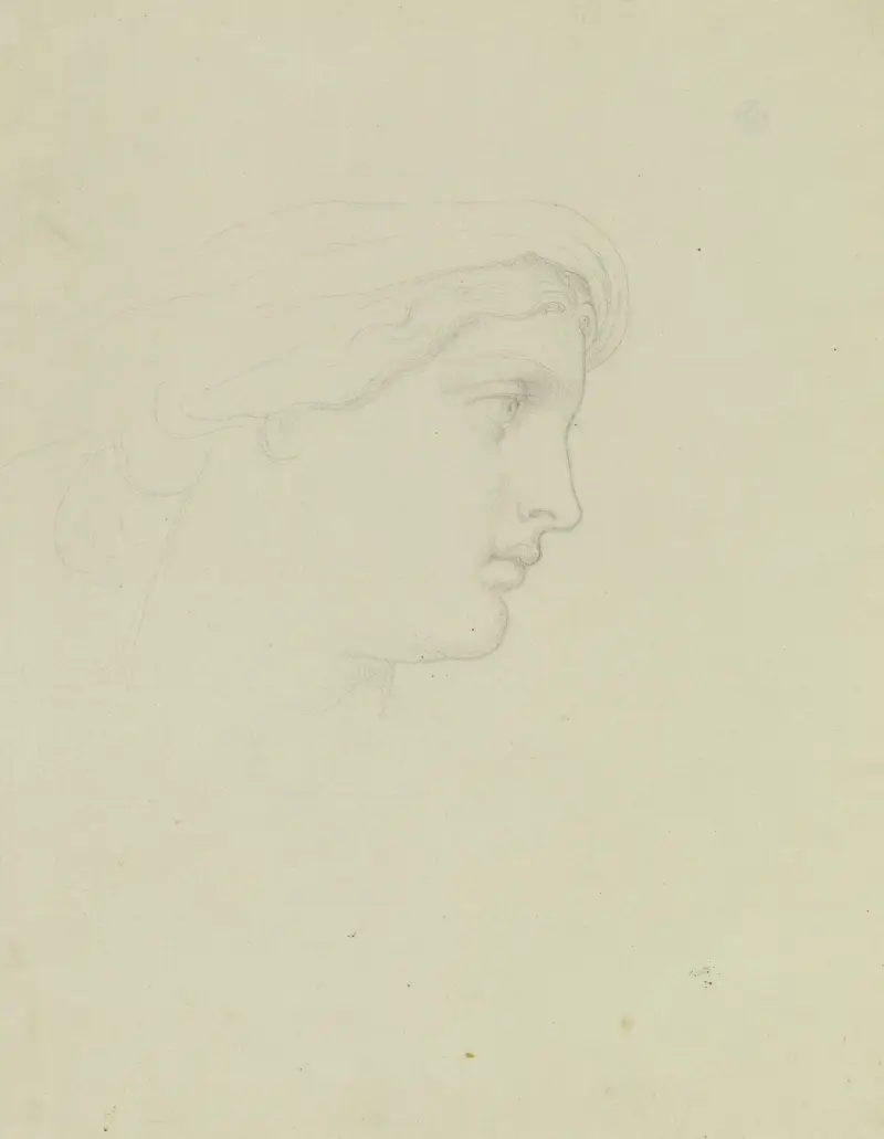 Studie till 'Sabine von Steinburg' av Moritz von Schwind