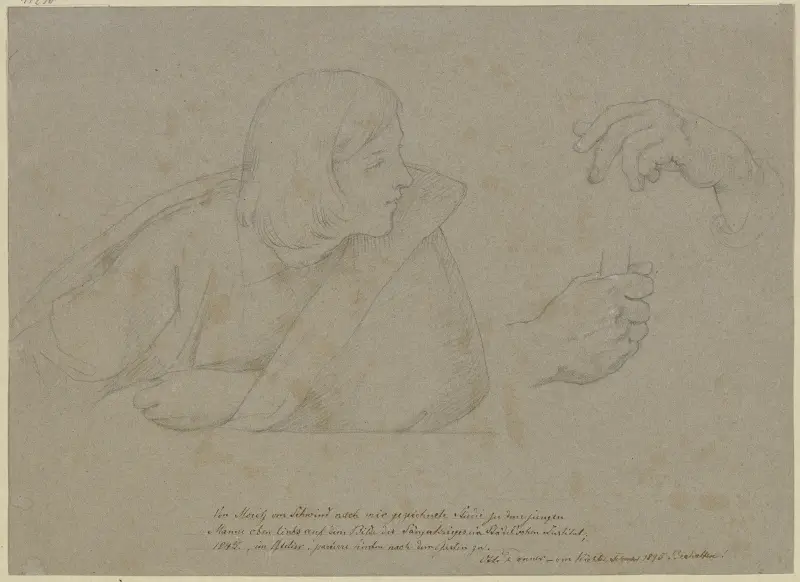 Studienblatt; Sängerkrieg, 1845 – Nr. 1 von Moritz von Schwind