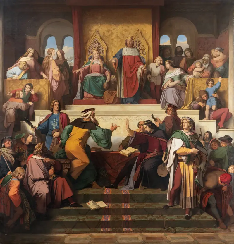 Der Sängerkrieg auf der Wartburg von Moritz von Schwind