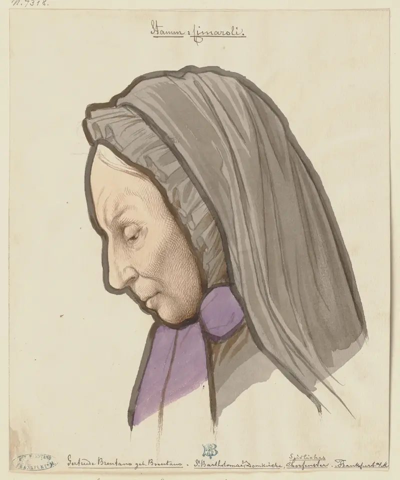 Porträtt av Gertrude Brentano av Eduard von Steinle