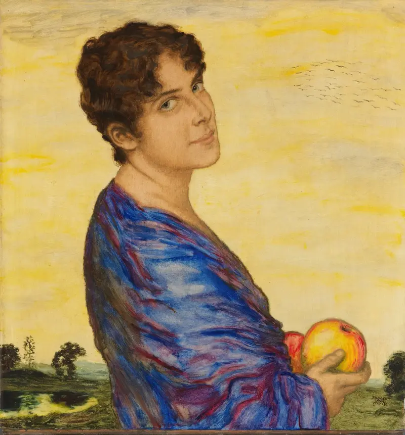Porträtt av fru von Stuck av Franz von Stuck