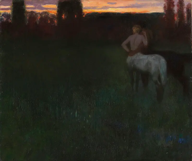 Západ slunce, Franz von Stuck