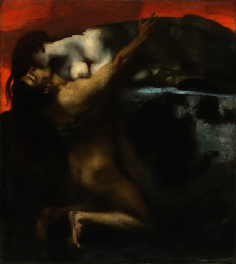 Pocałunek sfinksa, Franz von Stuck