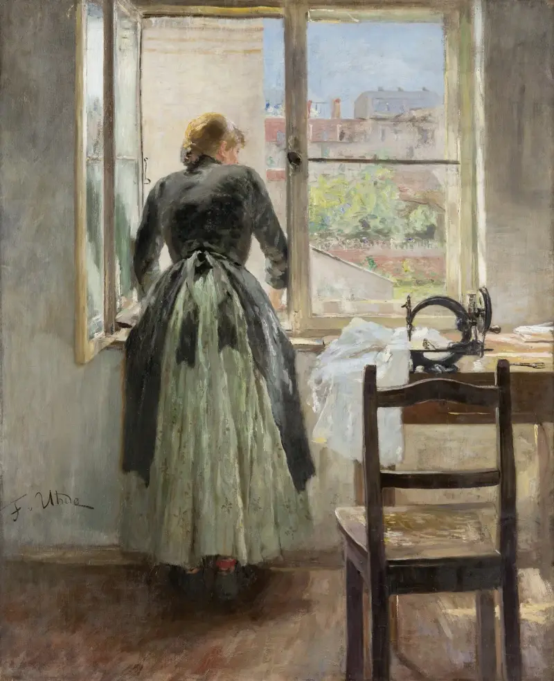 By the Window av Fritz von Uhde
