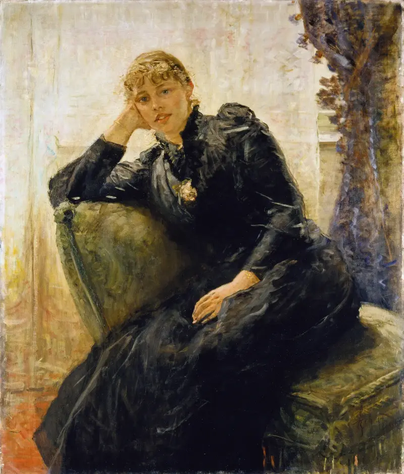 Porträtt av en dam (Porträtt av Therese Karl) av Fritz von Uhde