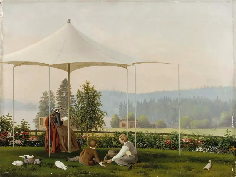 In The Garden Of Haminalahti av Ferdinand von Wright