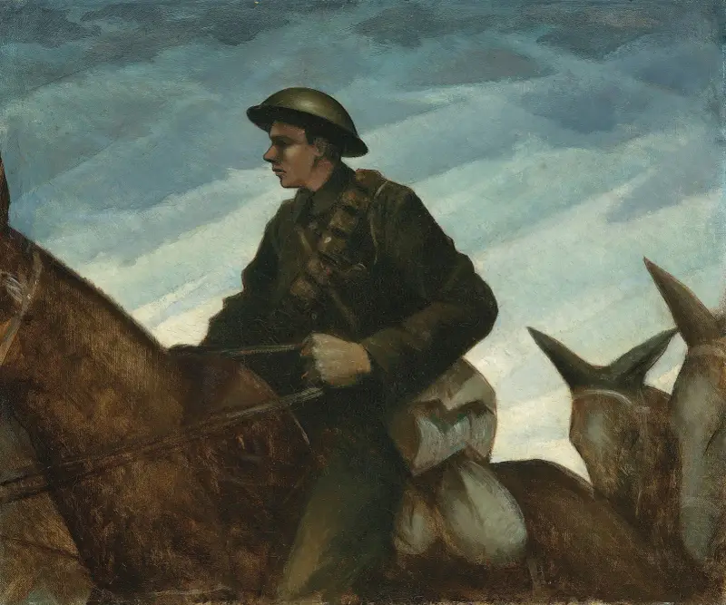 A Mule Team av Christopher R. W. Nevinson