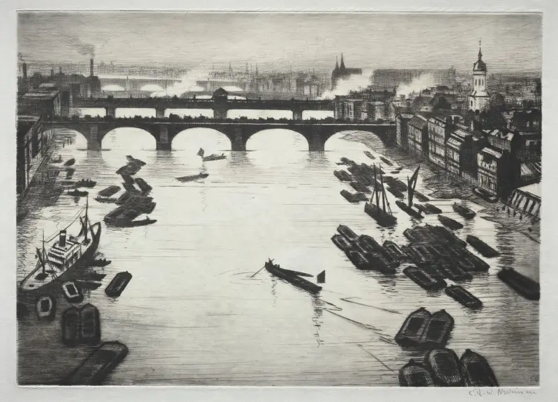 London Bridges av Christopher R. W. Nevinson