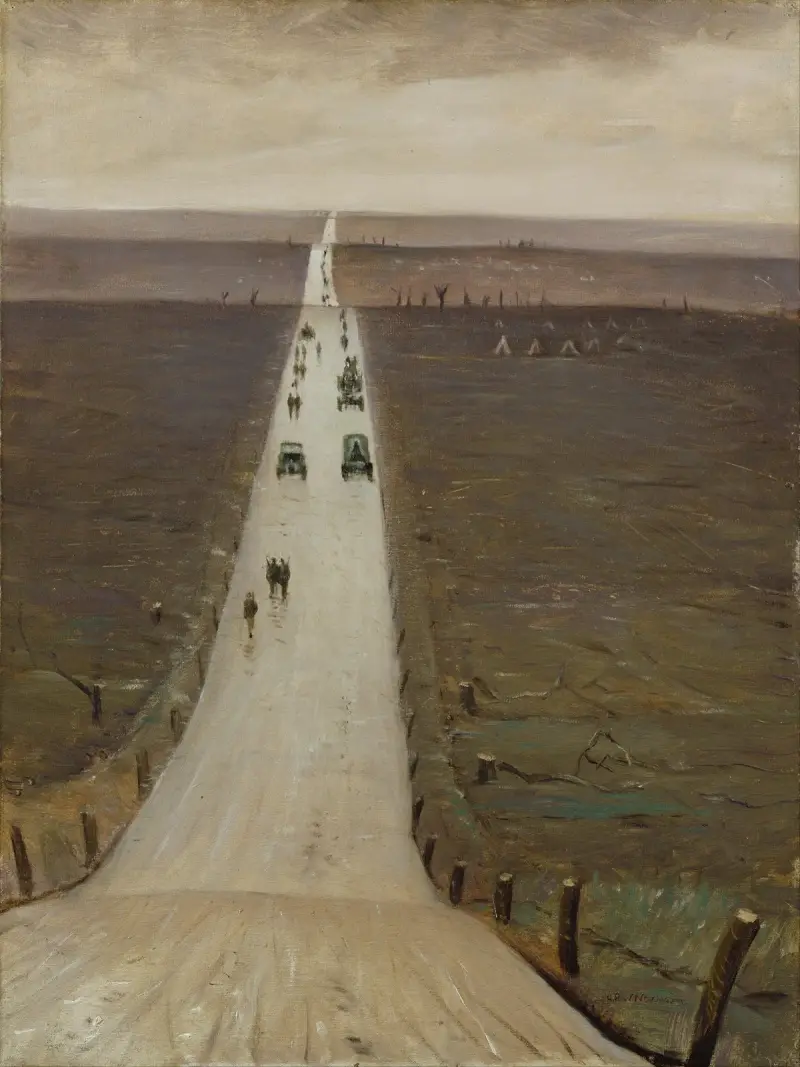 Vägen från Arras till Bapaume av Christopher R. W. Nevinson