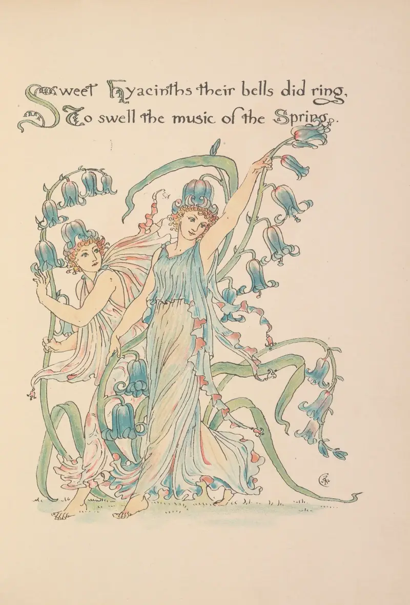 Floras fest; En maskerad av blommor, plansch 15 av Walter Crane