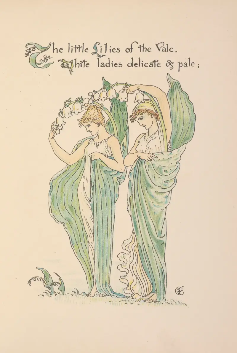 Floras fest; En maskerad av blommor, plansch 19 av Walter Crane