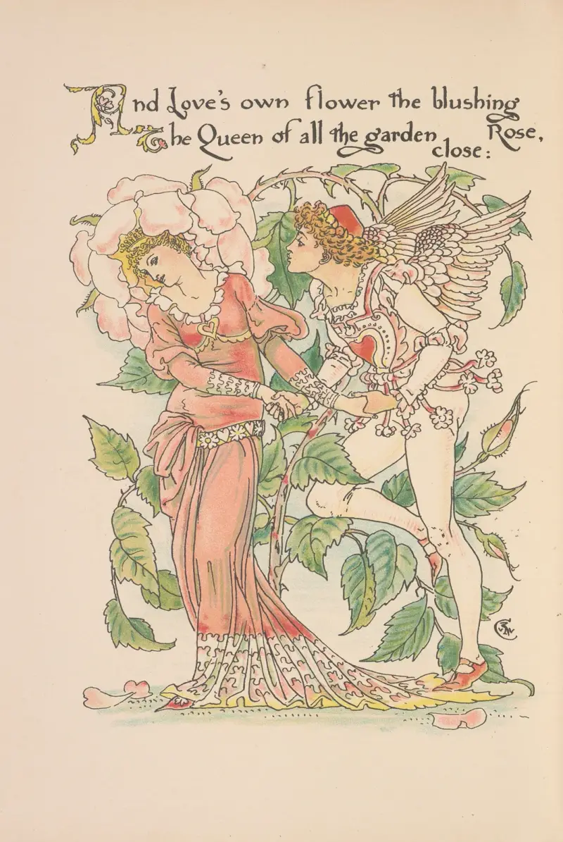 Floras fest; En maskerad av blommor, plansch 22 av Walter Crane