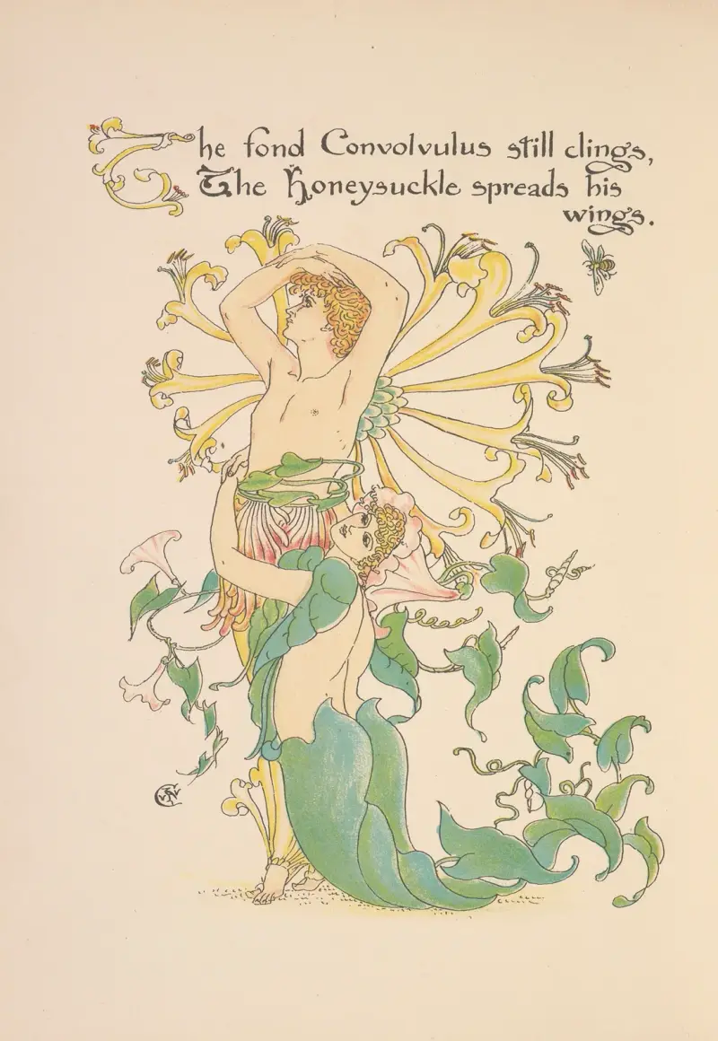 Floras fest; En maskerad av blommor, plansch 30 av Walter Crane