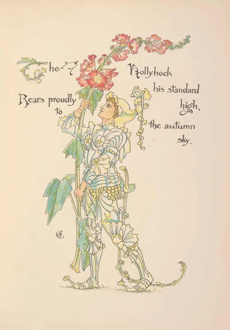 Floras fest; En maskerad av blommor, plansch 31 av Walter Crane