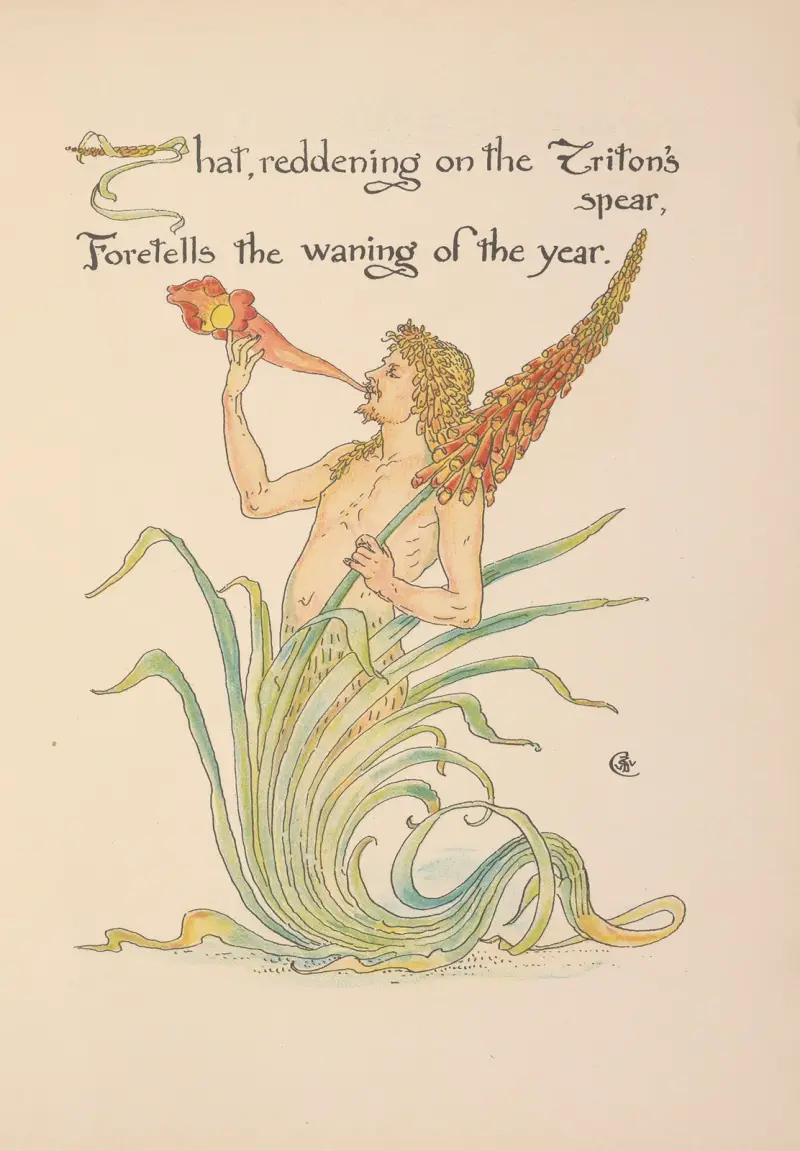 Floras Fest; Eine Maskerade der Blumen Taf. 33 von Walter Crane