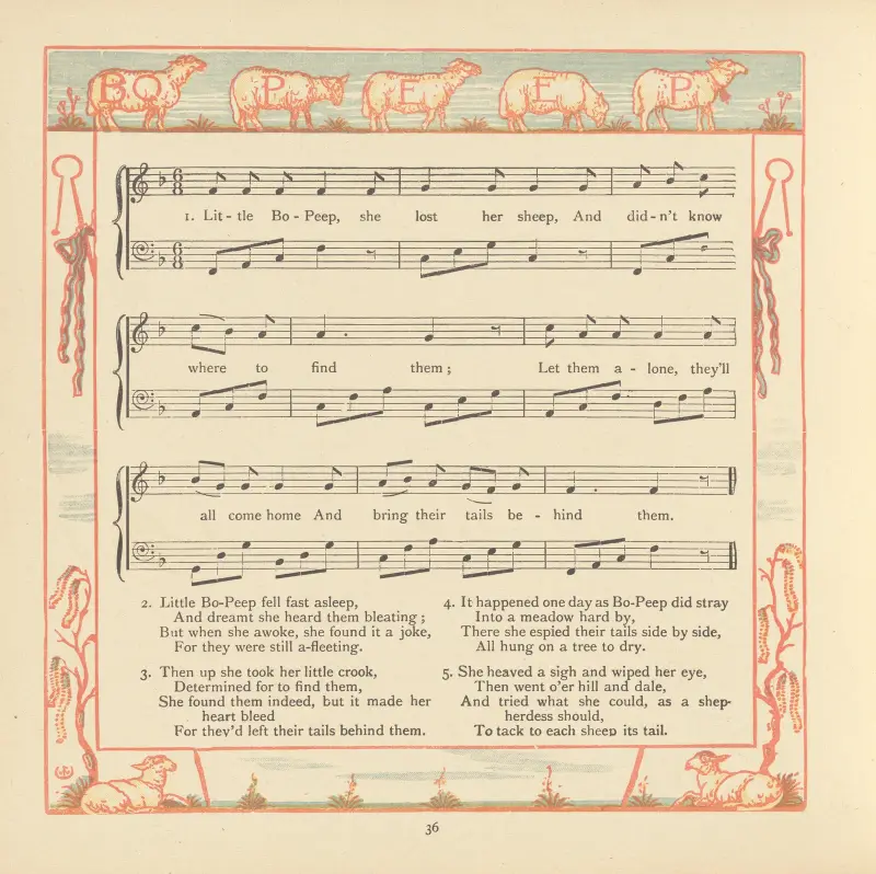 Little Bo-Peep av Walter Crane