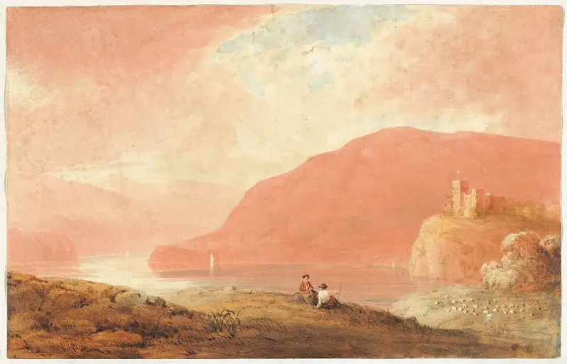 Schloss an einem Fluss von Robert Walter Weir
