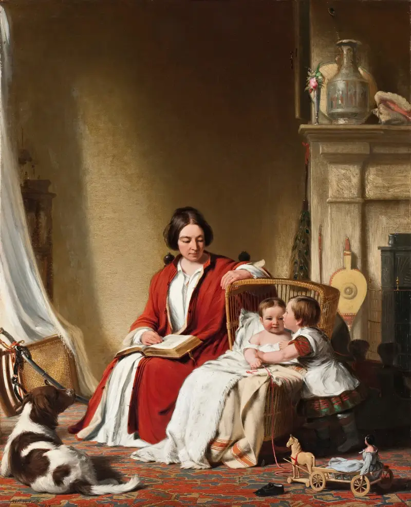 Mrs. Bradford Ripley Alden och hennes barn av Robert Walter Weir
