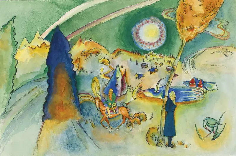 Aquarell für Poul Bjerre von Wassily Kandinsky