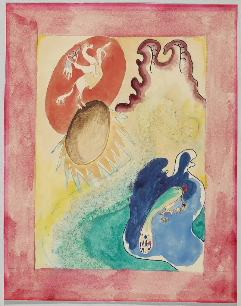 Omslagsförslag till almanackan Der Blaue Reiter VI av Wassily Kandinsky