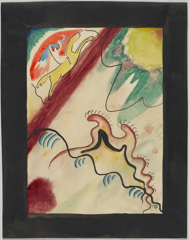 Omslagsdesign för almanackan Der Blaue Reiter VIIII av Wassily Kandinsky