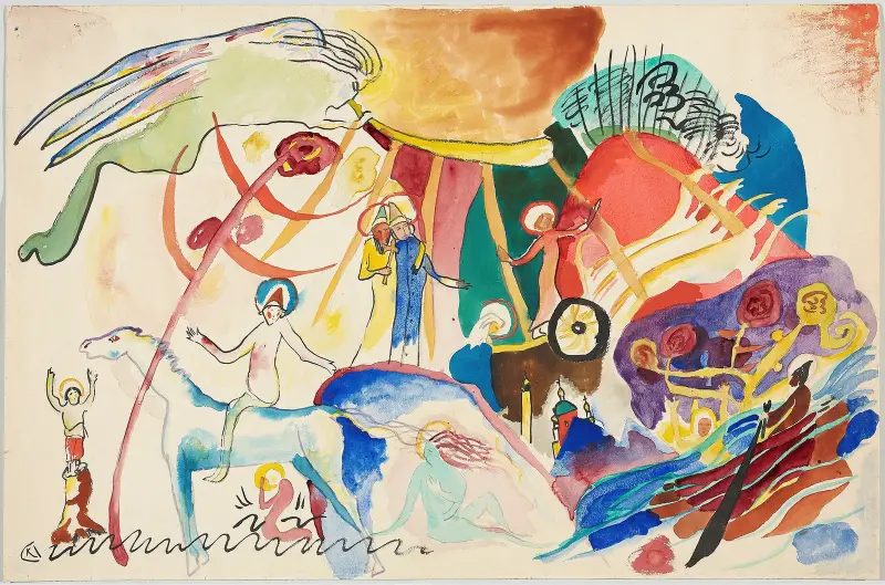 Studium do „Wszyscy święci II (kompozycja ze świętymi)”, Wassily Kandinsky