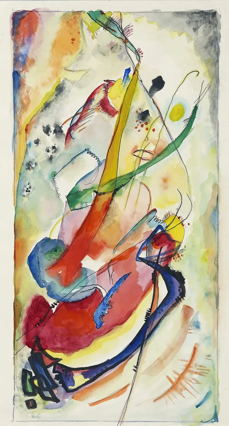 Utkast till en väggmålning för Edwin R. Campbell nr 1 av Wassily Kandinsky