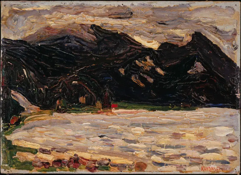 Kochel, sjön och Herzogstand av Wassily Kandinsky