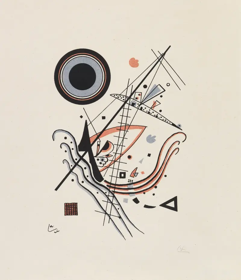 Lithographie ‘Blau’ av Wassily Kandinsky
