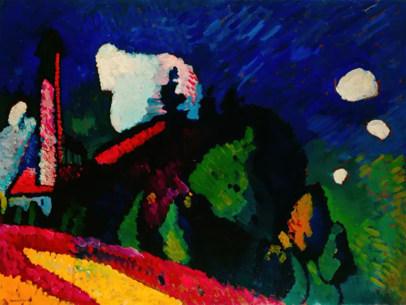 Murnau, Landscape with a Tower av Wassily Kandinsky