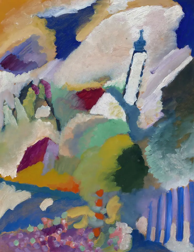 Murnau z kościołem I, Wassily Kandinsky